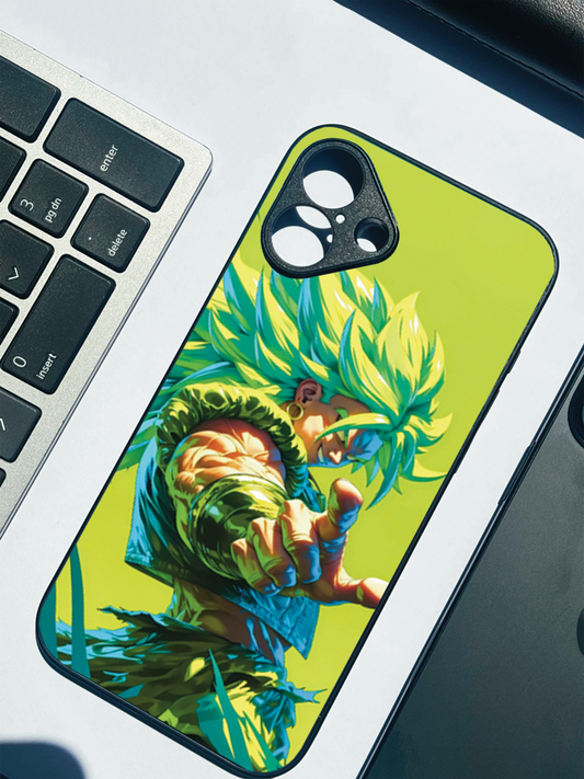 Saiyan Fury Premium Glass Back Cover For iPhone 11,12,13,14,15,16 Models