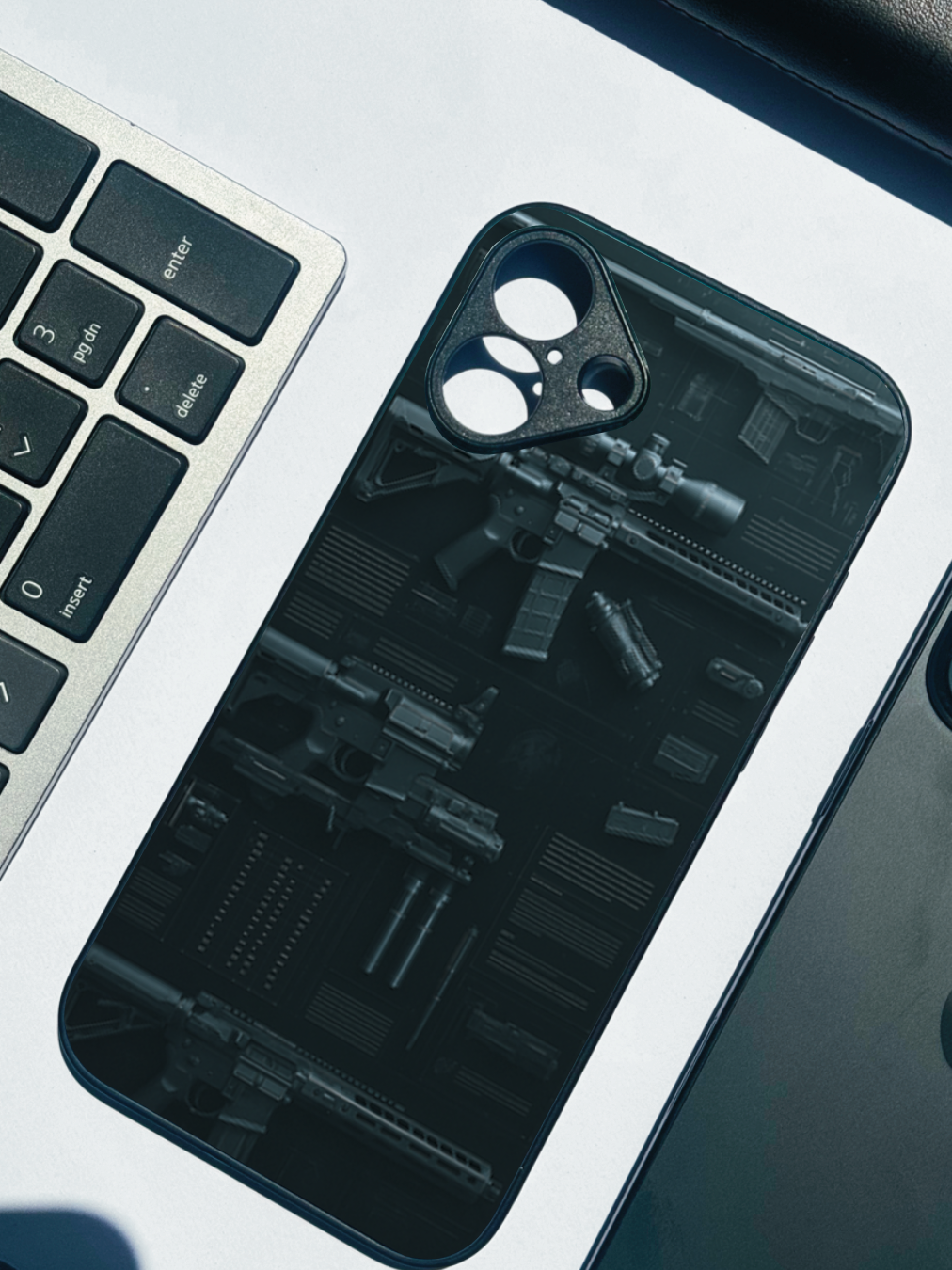 COD Guns  Premium Glass Back Cover For iPhone 11,12,13,14,15,16 Models