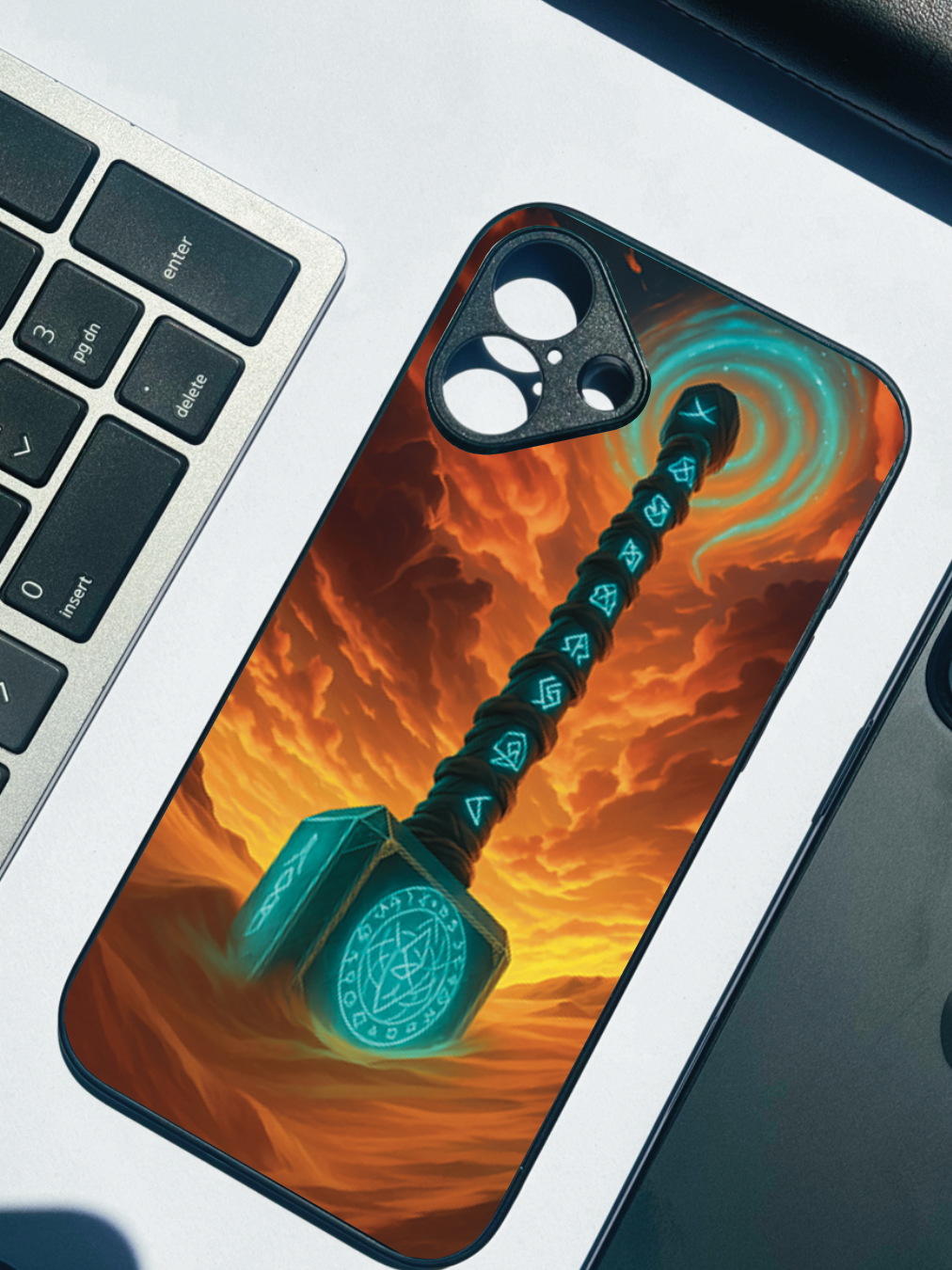 Mjolnir is it You ? Premium Glass Back Cover For iPhone 11,12,13,14,15,16 Models