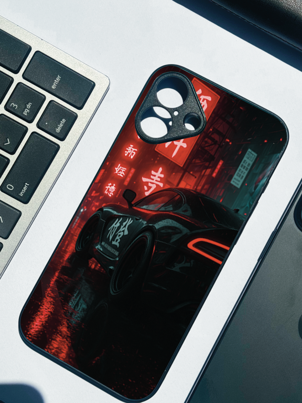 Aesthetic Car Focus Premium Glass Back Cover For iPhone 11,12,13,14,15,16 Models