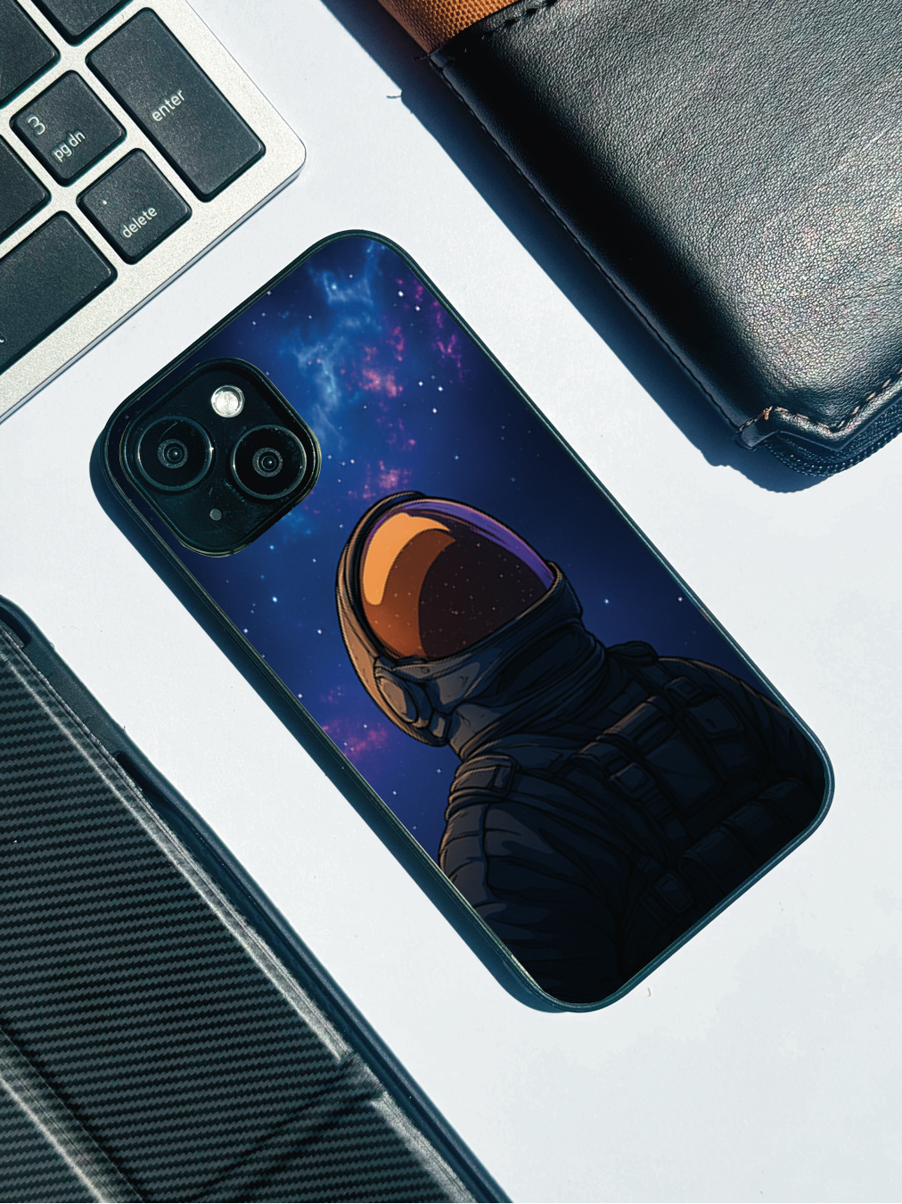 Stellar Void Premium Glass Back Cover For iPhone 11,12,13,14,15,16 Models