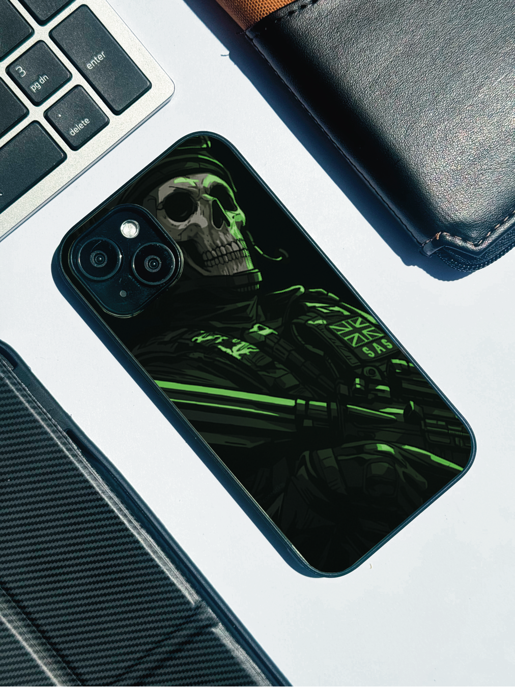 COD Zombie  Premium Glass Back Cover For iPhone 11,12,13,14,15,16 Models
