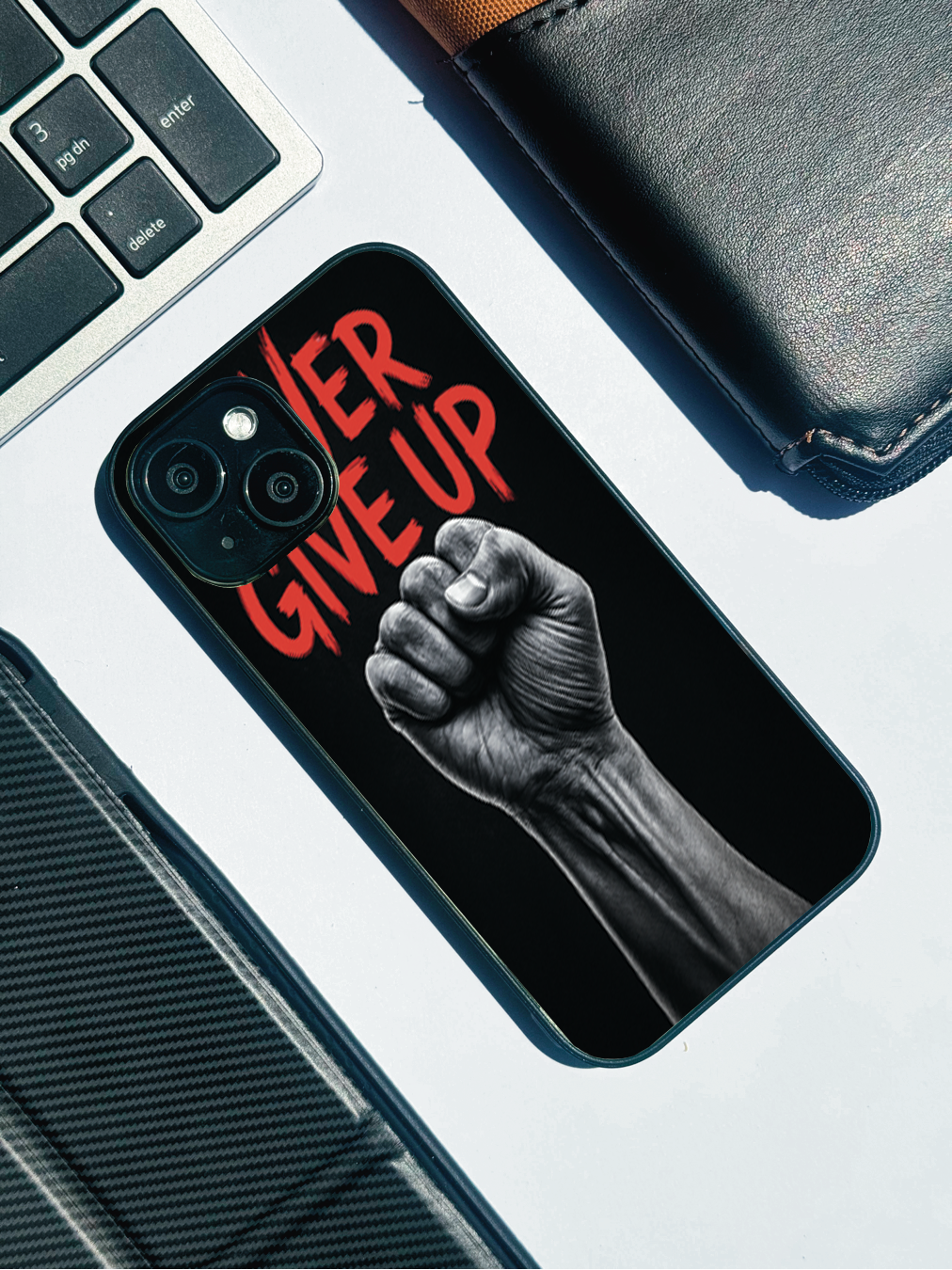 Iron Will Premium Glass Back Cover For iPhone 11,12,13,14,15,16 Models