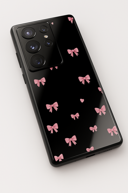 BOW Beaut Premium Glass Back Cover For Galaxy  S22, S23, S24, S25 Models