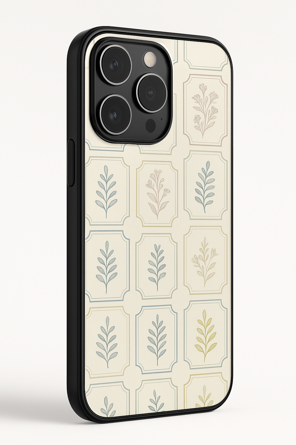 The Petal Grid Premium Glass Back Cover For iPhone 11,12,13,14,15,16 Models