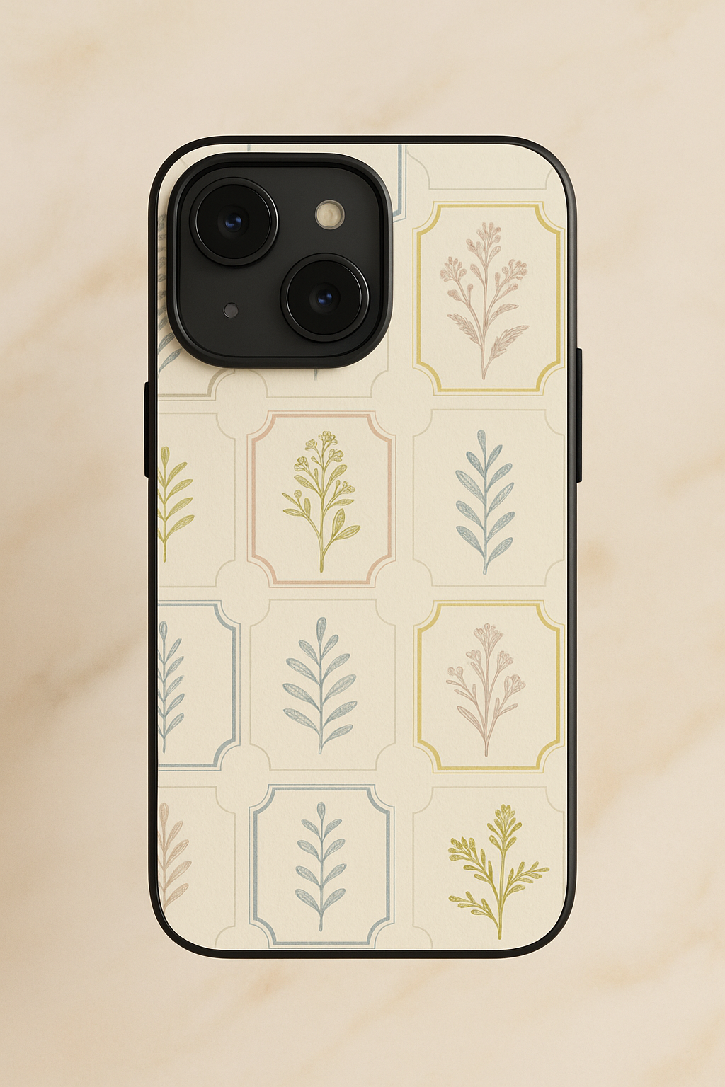 The Petal Grid Premium Glass Back Cover For iPhone 11,12,13,14,15,16 Models