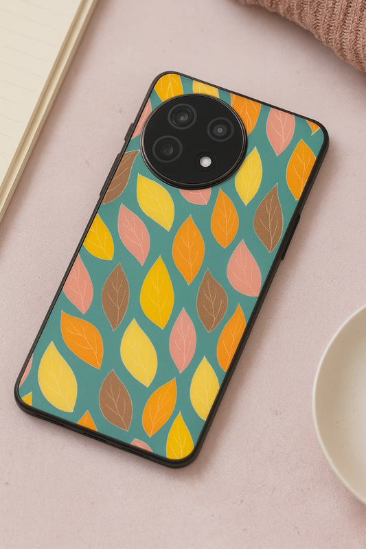 Leaf Pattern Premium Glass Back Cover For One Plus 13, 12, 11, 10, Nord Series