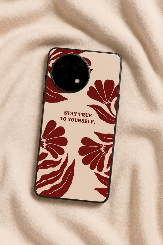 Floral Truth Glass Back Cover For One Plus 13, 12, 11, 10, Nord Series
