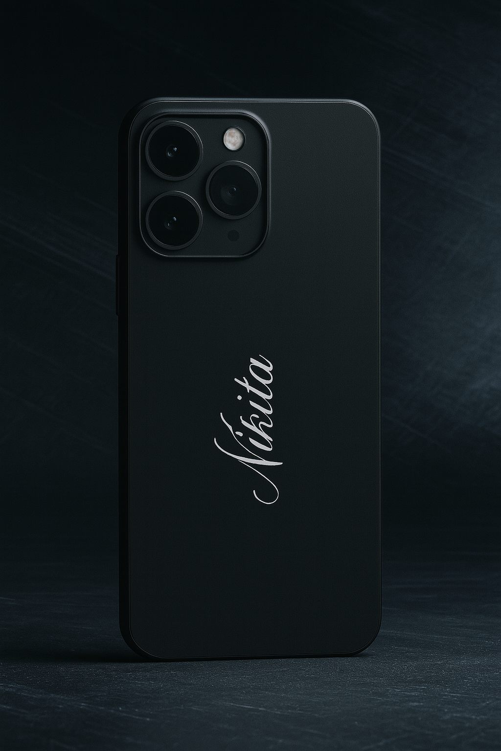 Minimal Luxe Personalised Name Premium Glass Back Cover For iPhone 11,12,13,14,15,16 Models