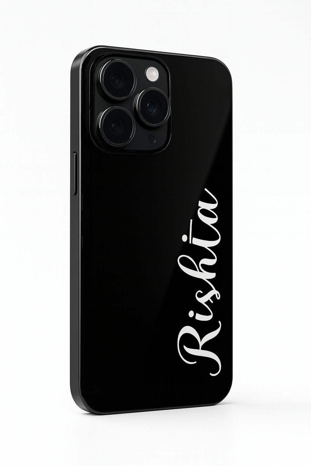 Minimal Luxe Personalised Name Premium Glass Back Cover For iPhone 11,12,13,14,15,16 Models