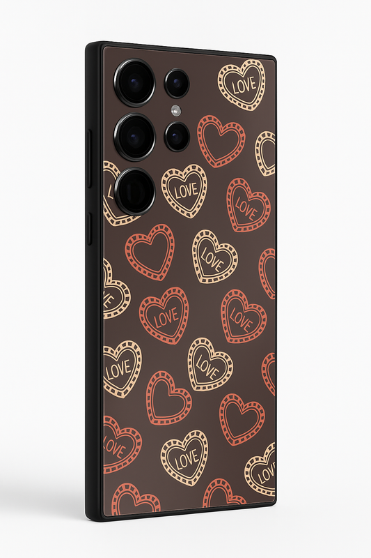 Hearts Graffiti Era Premium Glass Back Cover For Galaxy S22, S23, S24, S25 Models