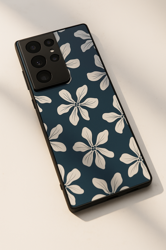 The Floral Maiden Premium Glass Back Cover For Galaxy S22, S23, S24, S25 Models