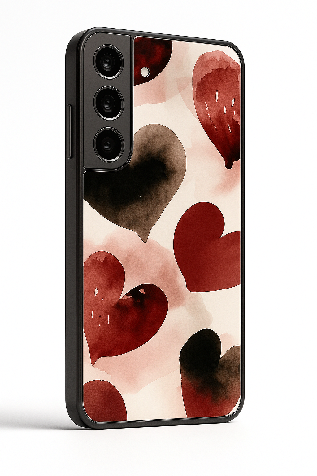 Watery Hearts Premium Glass Back Cover For Galaxy S22, S23, S24, S25 Models