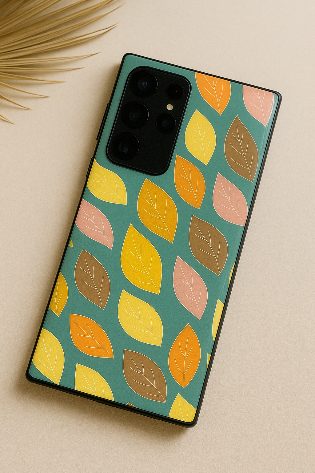 The Leafy Play Premium Glass Back Cover For Galaxy S22, S23, S24, S25 Models