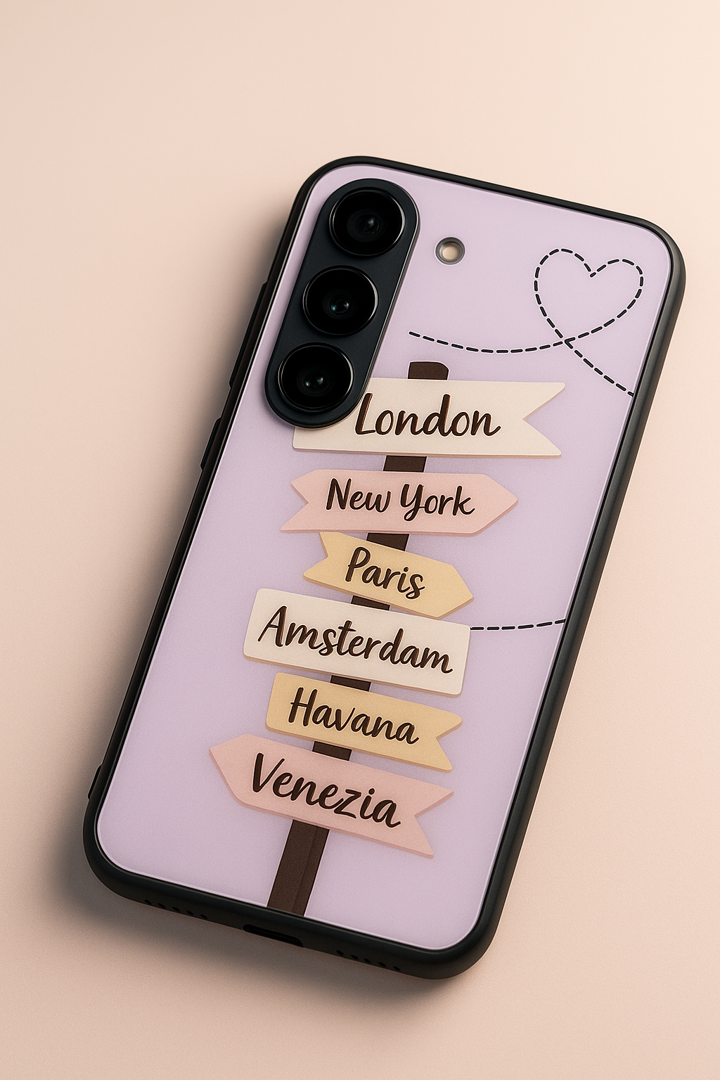 Travel Mania Premium Glass Back Cover For Galaxy S22, S23, S24, S25 Models