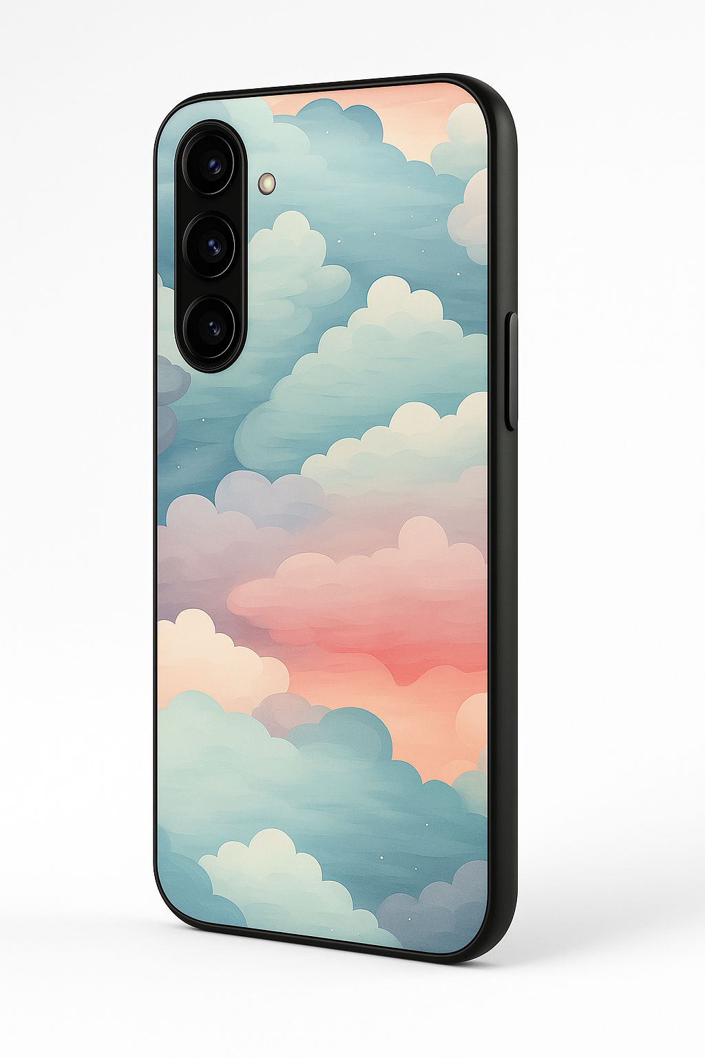 Colourful Cloudy Affair Premium Glass Back Cover For Galaxy S22, S23, S24, S25 Models