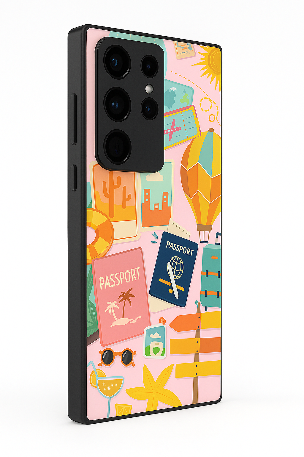Travel Freak Premium Glass Back Cover For Galaxy S22, S23, S24, S25 Models