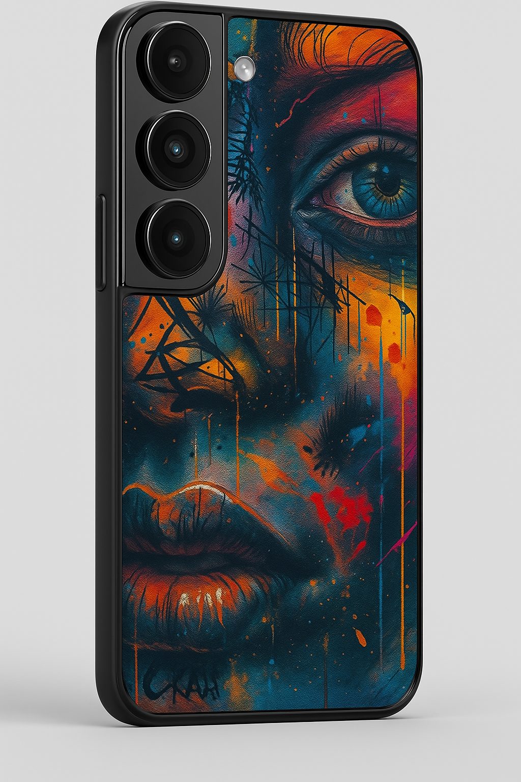 Aesthetic Face Shot Premium Glass Back Cover For Galaxy S22, S23, S24, S25 Models