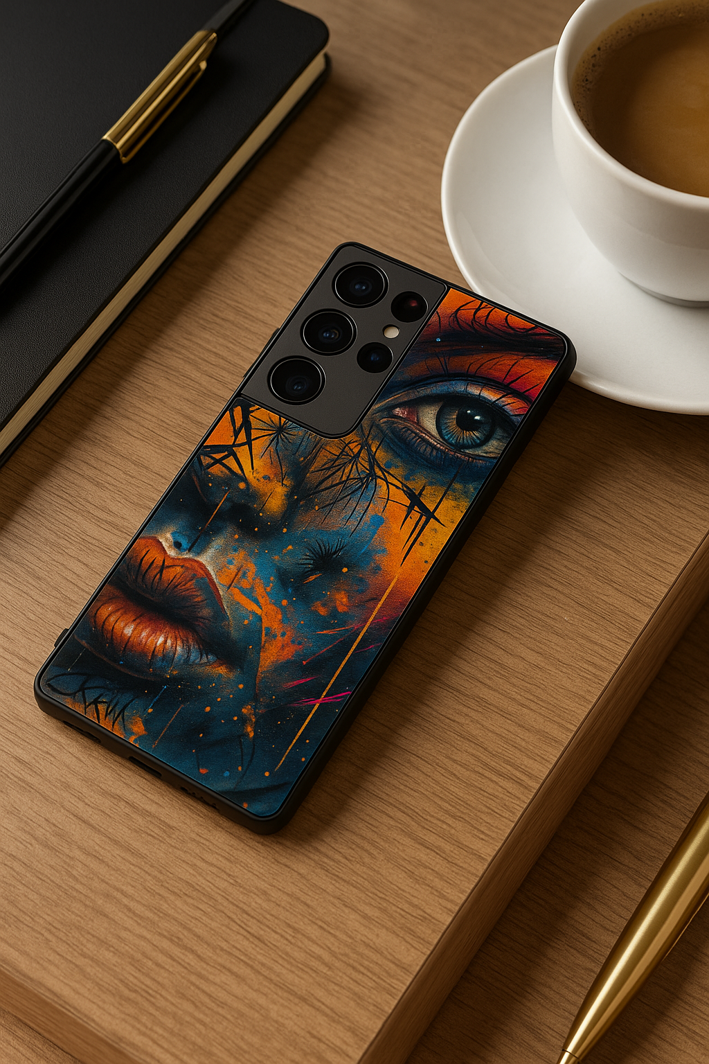 Aesthetic Face Shot Premium Glass Back Cover For Galaxy S22, S23, S24, S25 Models