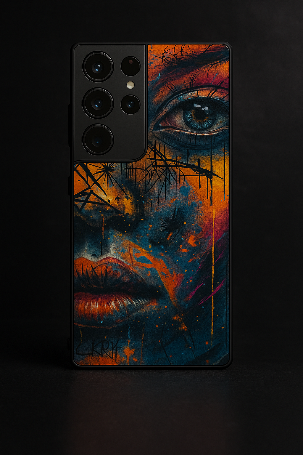 Aesthetic Face Shot Premium Glass Back Cover For Galaxy S22, S23, S24, S25 Models