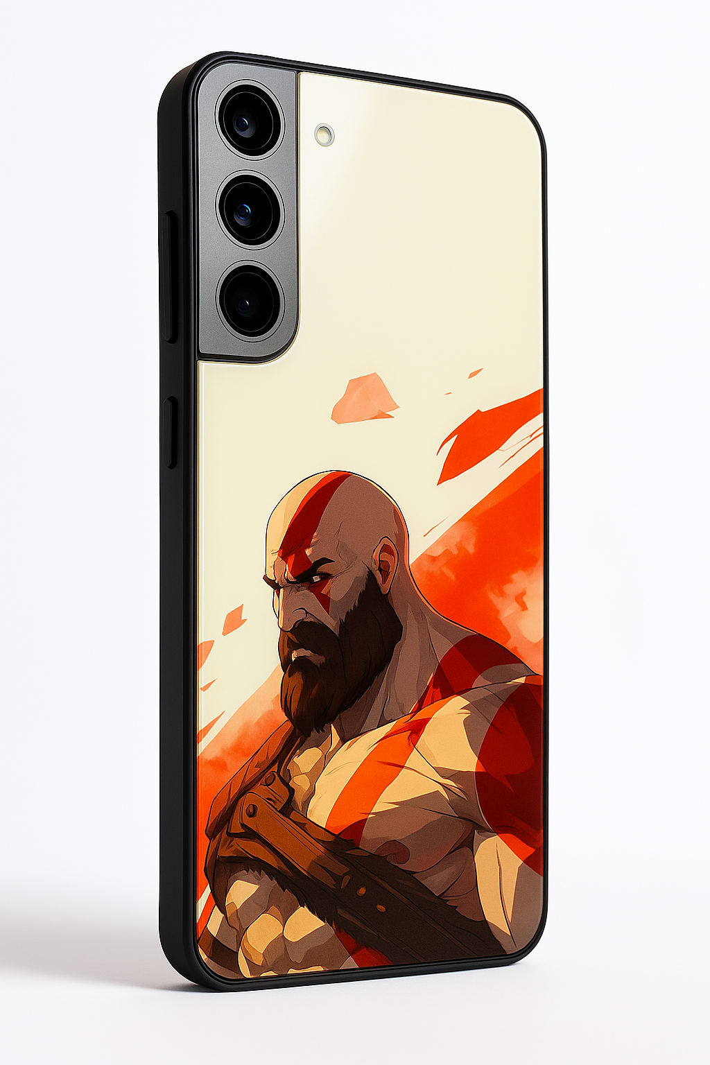 I am Kratos Premium Glass Back Cover For Galaxy S22, S23, S24, S25 Models