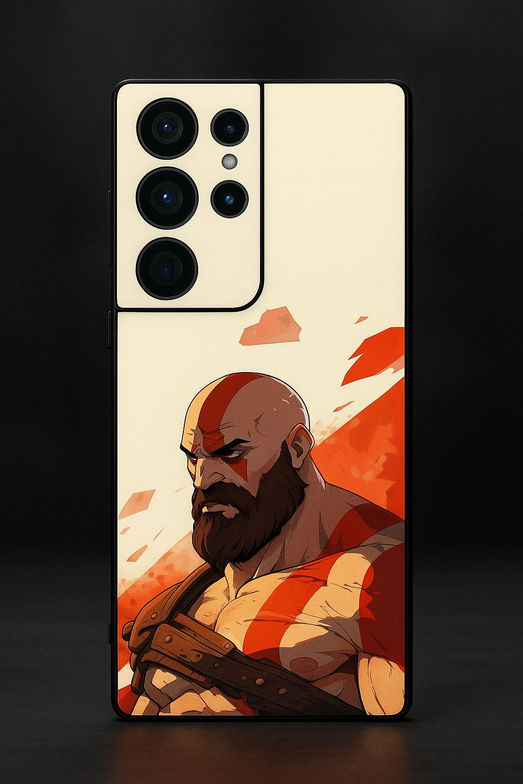 I am Kratos Premium Glass Back Cover For Galaxy S22, S23, S24, S25 Models