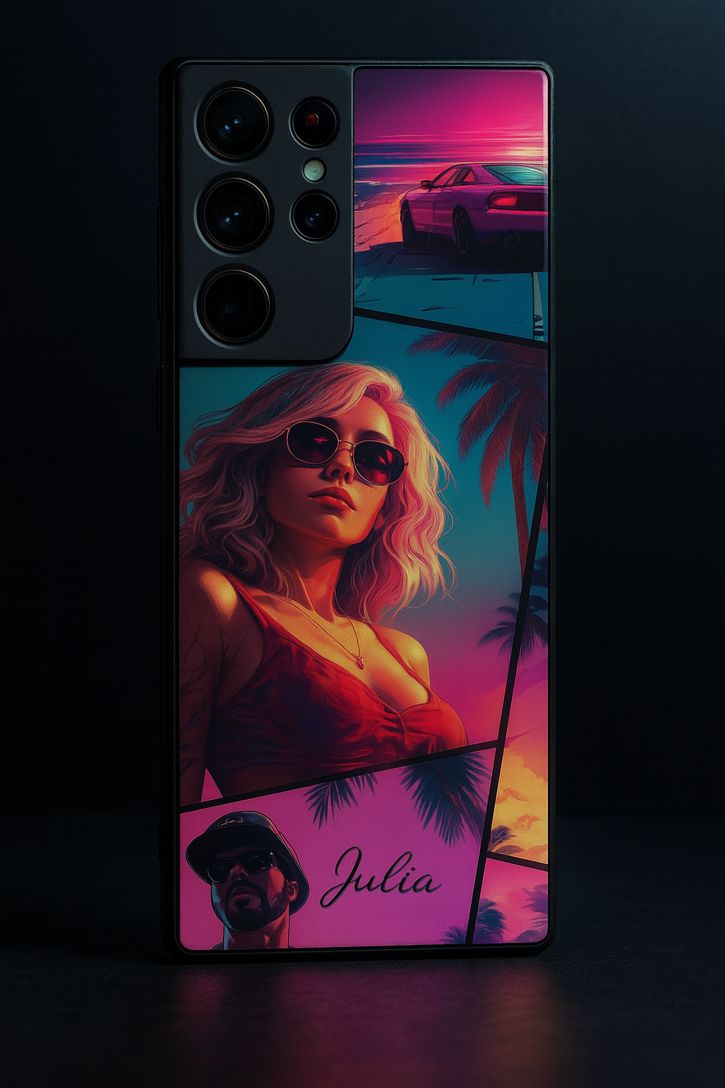 Lets Play GTA Premium Glass Back Cover For Galaxy S22, S23, S24, S25 Models