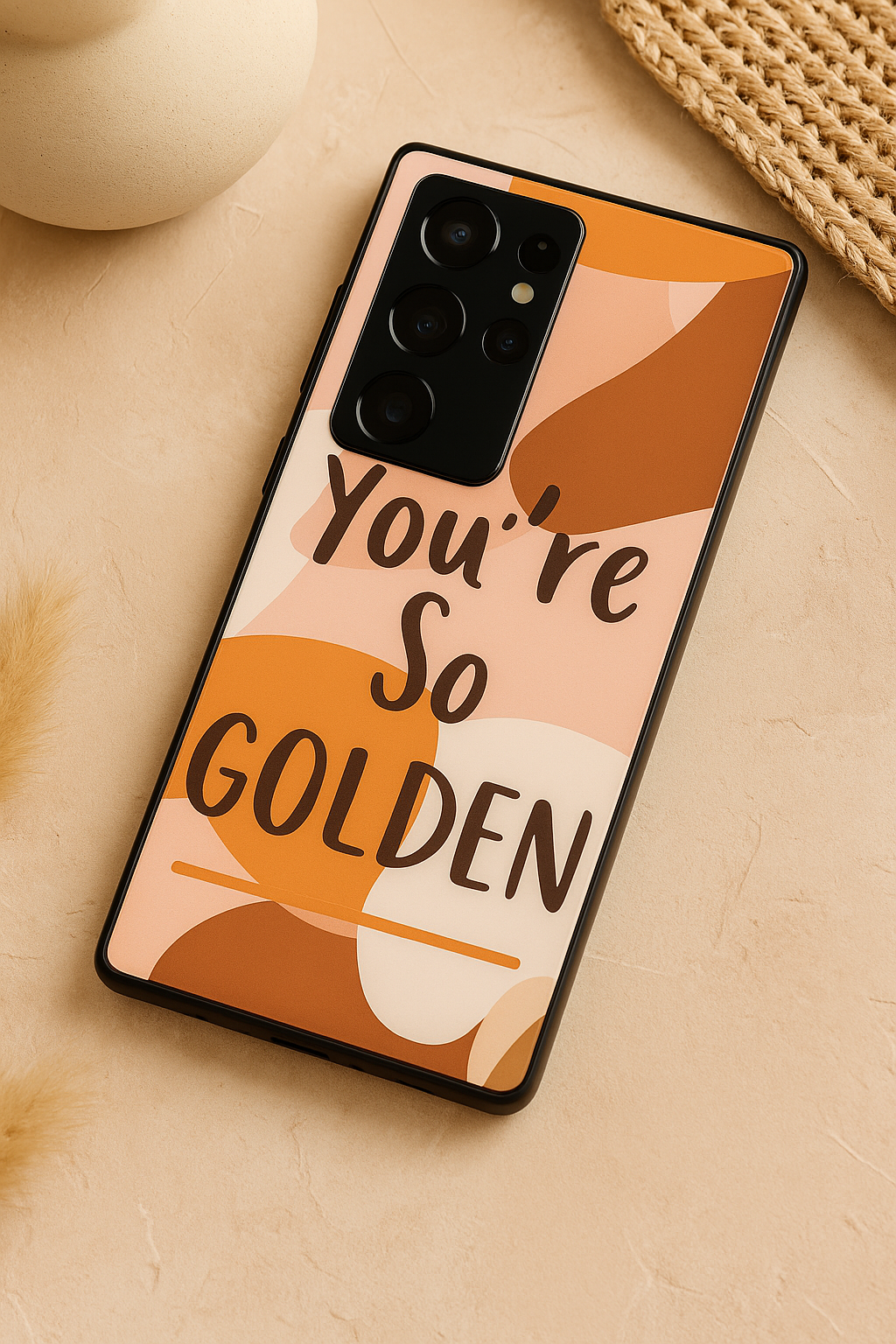 You Are So Golden Premium Glass Back Cover For Galaxy S22, S23, S24, S25 Models