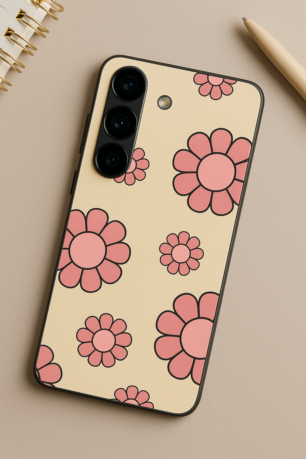 Flowery Freak Premium Glass Back Cover For Galaxy S22, S23, S24, S25 Models