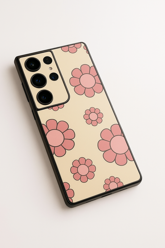 Flowery Freak Premium Glass Back Cover For Galaxy S22, S23, S24, S25 Models