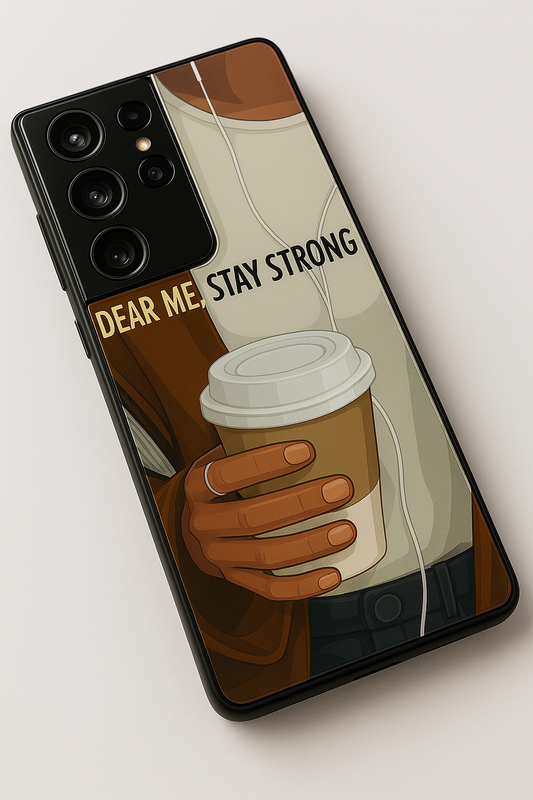 Stay Strong Premium Glass Back Cover For Galaxy S22, S23, S24, S25 Models