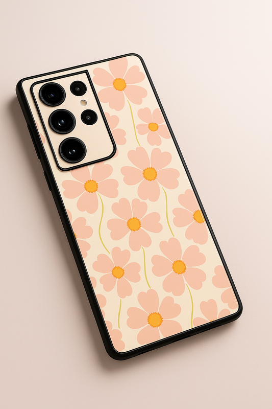 Cherry Blossom* Premium Glass Back Cover For Galaxy S22, S23, S24, S25 Models