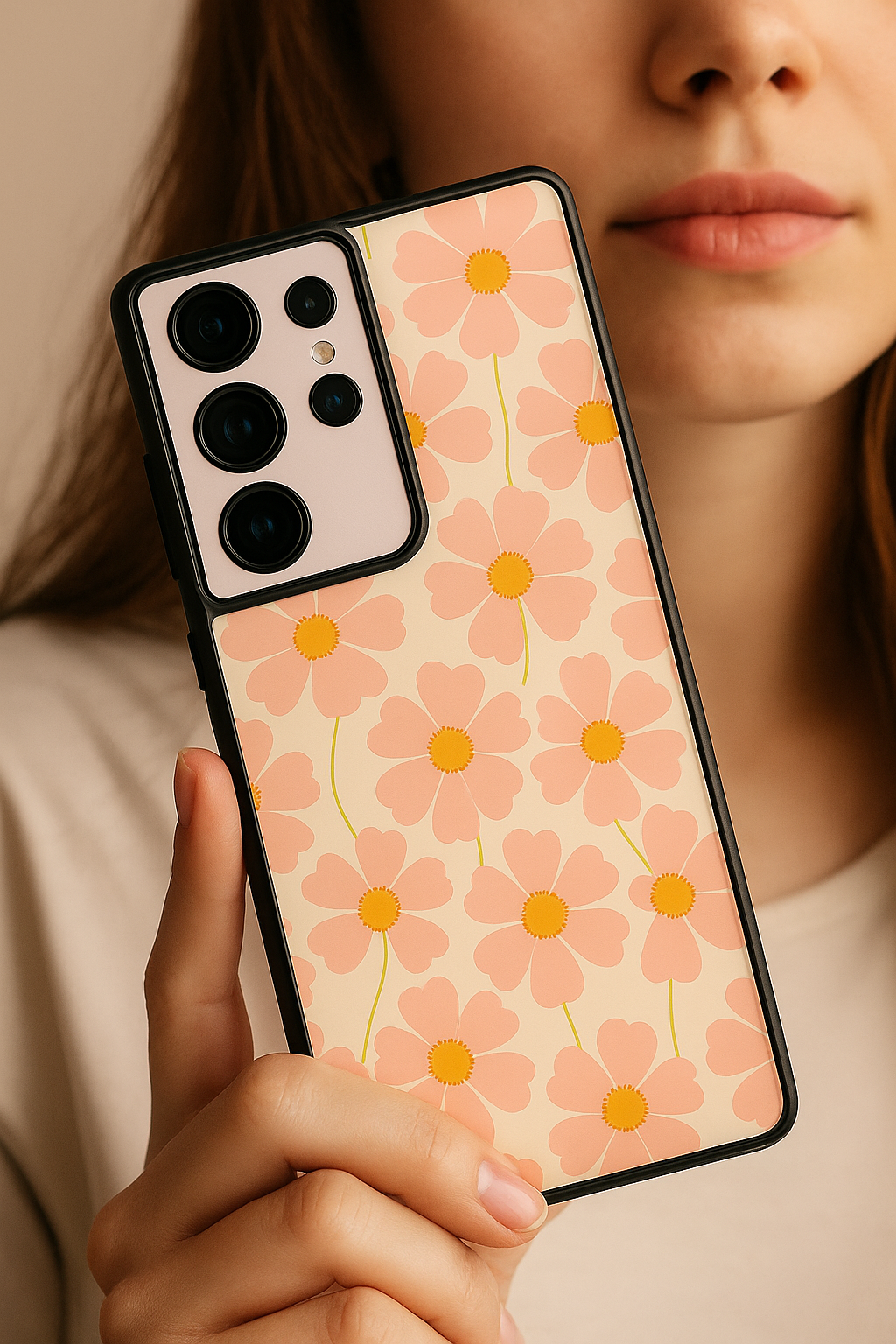Cherry Blossom* Premium Glass Back Cover For Galaxy S22, S23, S24, S25 Models