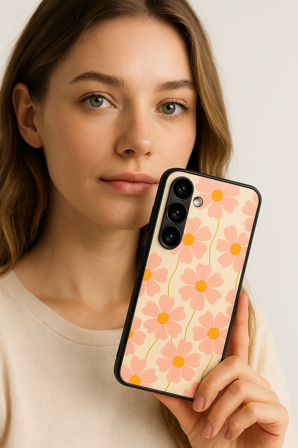 Cherry Blossom* Premium Glass Back Cover For Galaxy S22, S23, S24, S25 Models