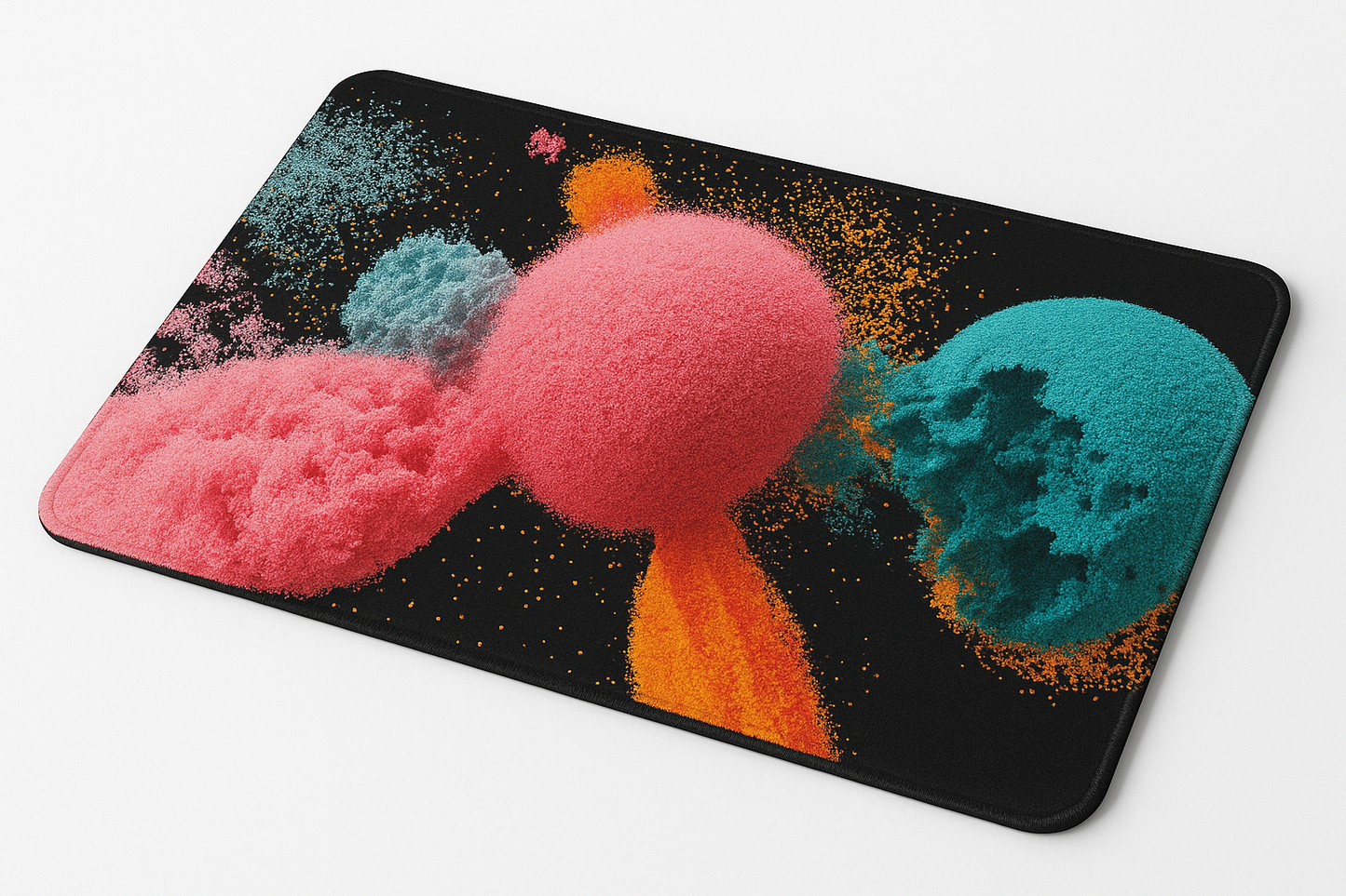 Printed Mouse Pad| Silicon Base | Abstract Color Balls Graphic | Available in Size - Small, Large