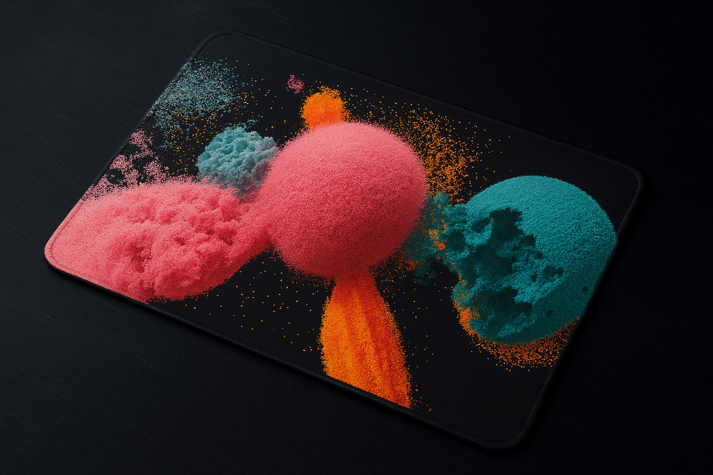 Printed Mouse Pad| Silicon Base | Abstract Color Balls Graphic | Available in Size - Small, Large