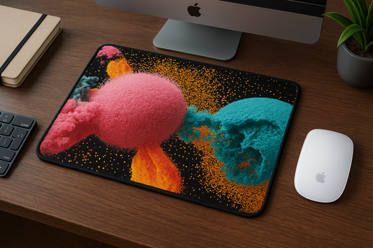 Printed Mouse Pad| Silicon Base | Abstract Color Balls Graphic | Available in Size - Small, Large