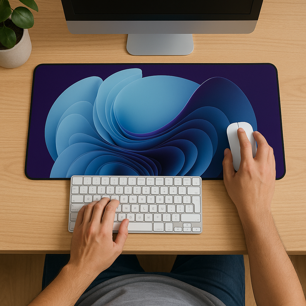 Printed Mouse Pad| Silicon Base | The abstract den Graphic | Available in Size - Small, Large