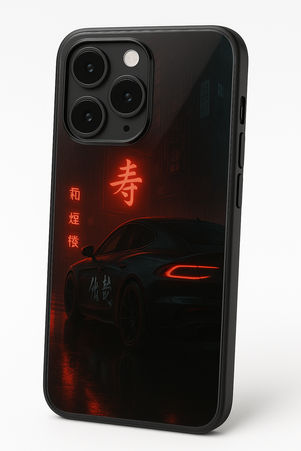 Aesthetic Car Focus Premium Glass Back Cover For iPhone 11,12,13,14,15,16 Models