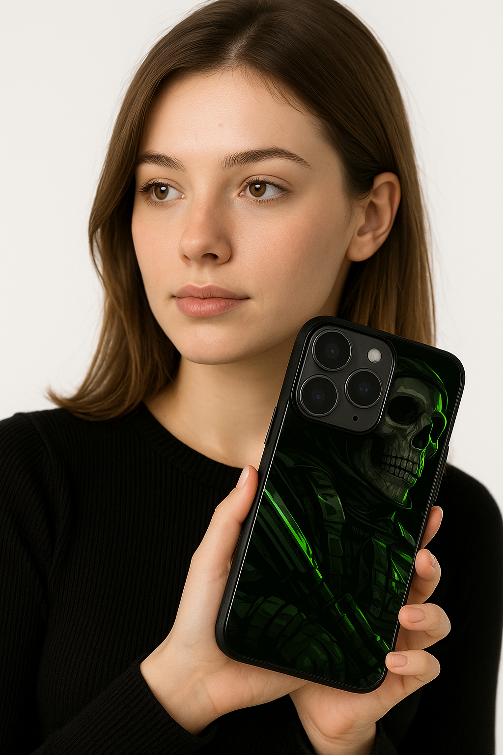 COD Zombie Premium Glass Back Cover For iPhone 11,12,13,14,15,16 Models