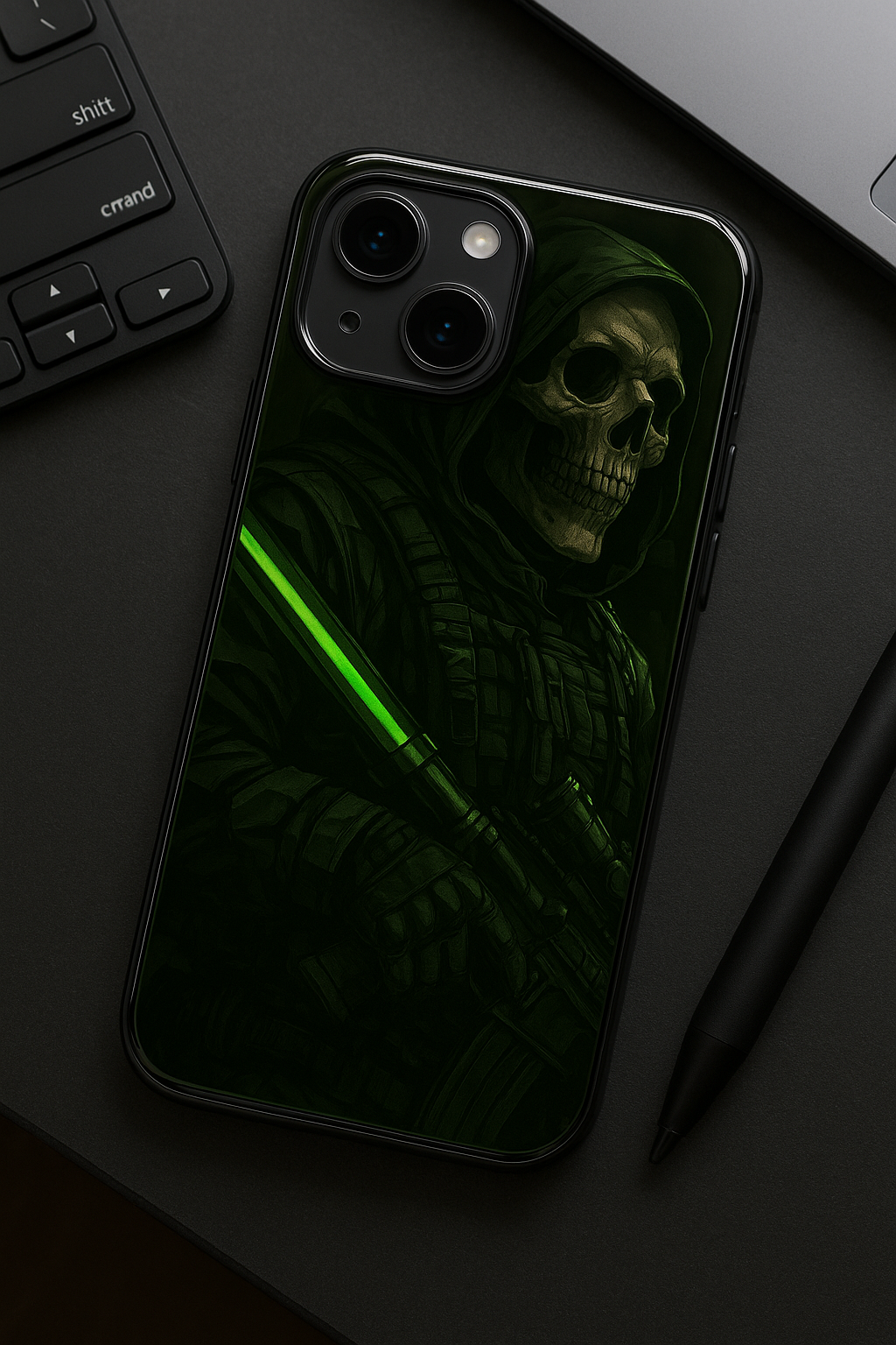 COD Zombie Premium Glass Back Cover For iPhone 11,12,13,14,15,16 Models