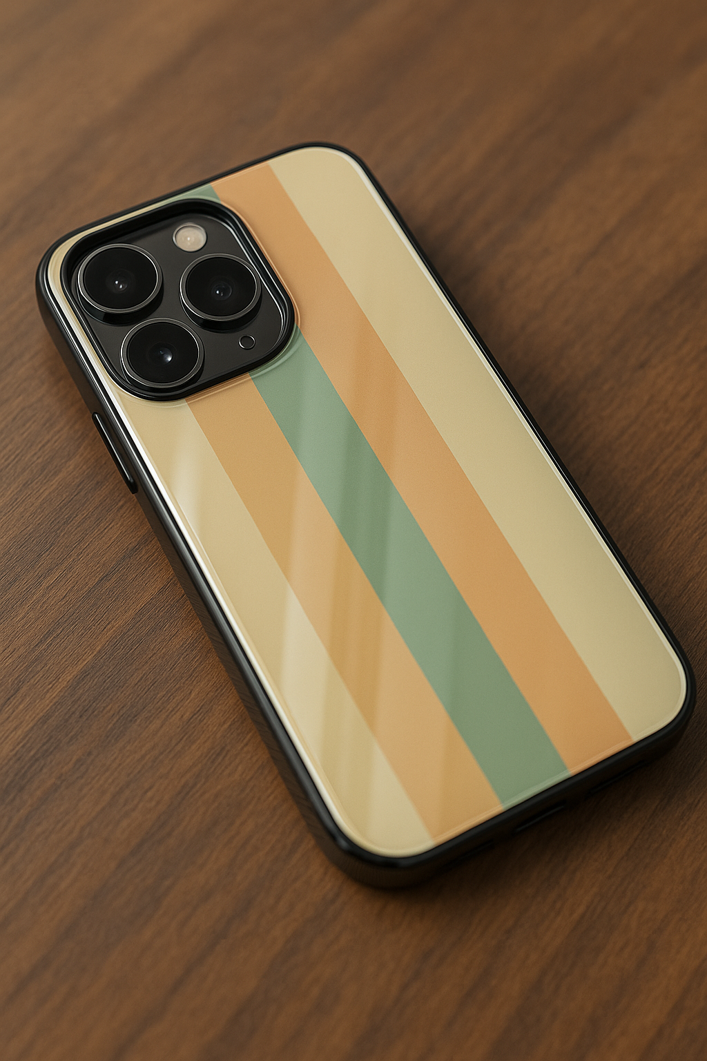 Abstract Stripes Premium Glass Back Cover For iPhone 11,12,13,14,15,16 Models