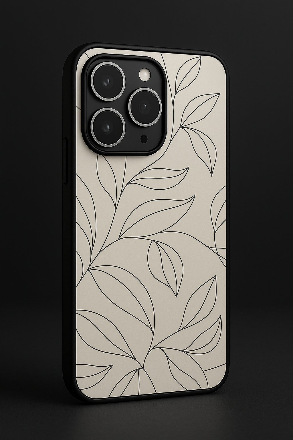 The Petal Sketch Premium Glass Back Cover For iPhone 11,12,13,14,15,16 Models