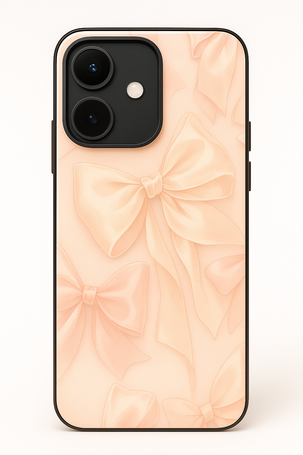 Silky Bows Sketch Premium Glass Back Cover For iPhone 11,12,13,14,15,16 Models