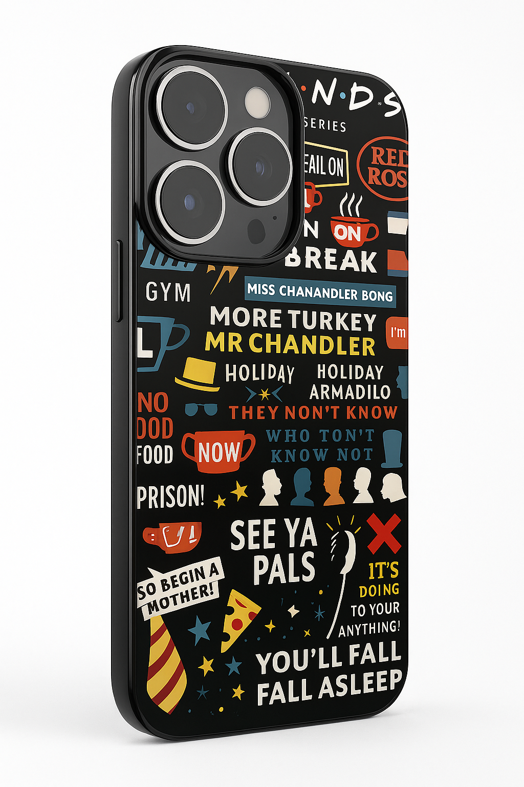 F.R.I.E.N.D.S Premium Glass Back Cover For iPhone 11,12,13,14,15,16 Models