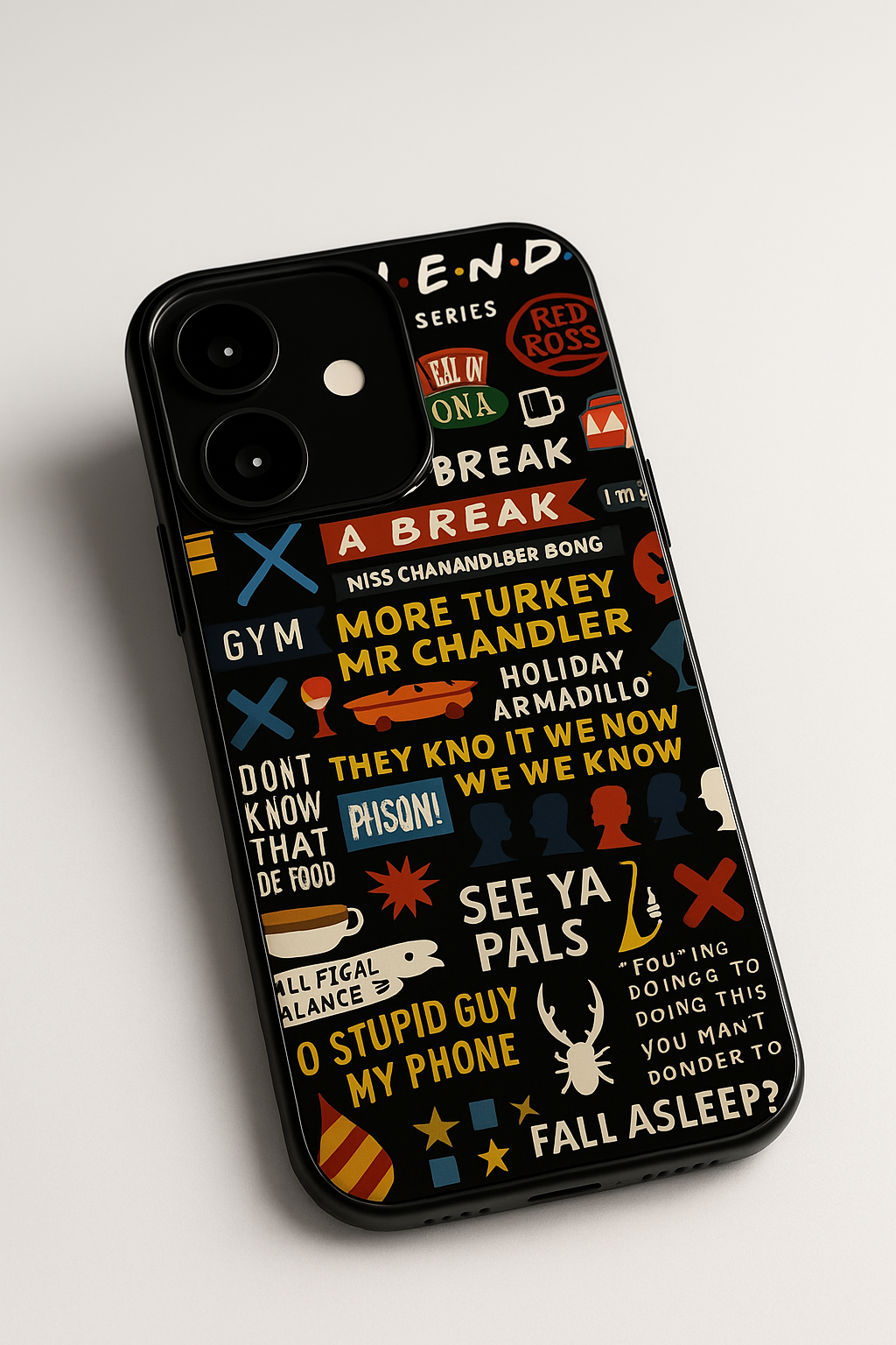 F.R.I.E.N.D.S Premium Glass Back Cover For iPhone 11,12,13,14,15,16 Models