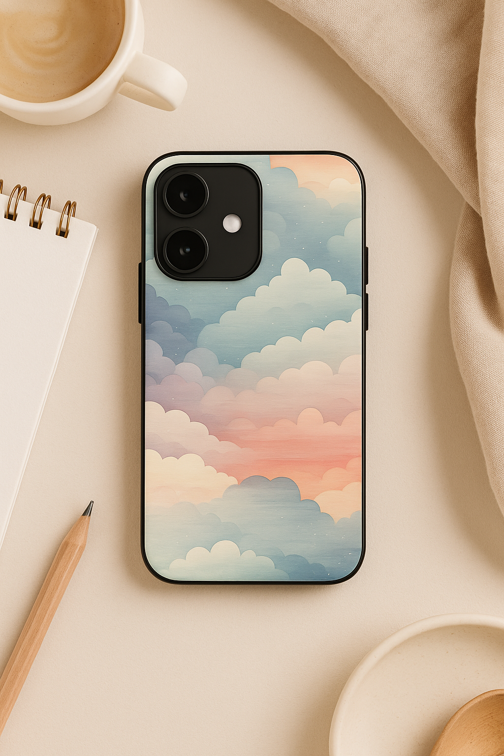 Cloud Of Dreams Premium Glass Back Cover For iPhone 11,12,13,14,15,16 Models