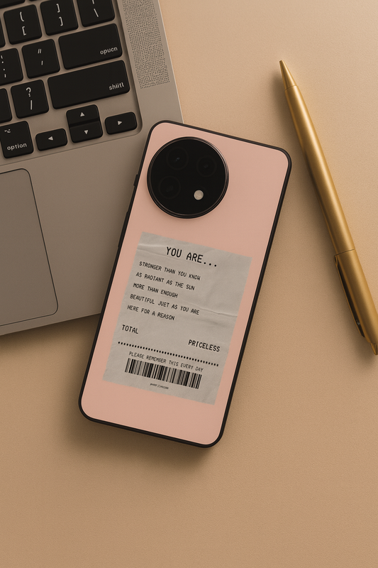 You Are Enough Glass Back Cover For One Plus 13, 12, 11, 10, Nord Series