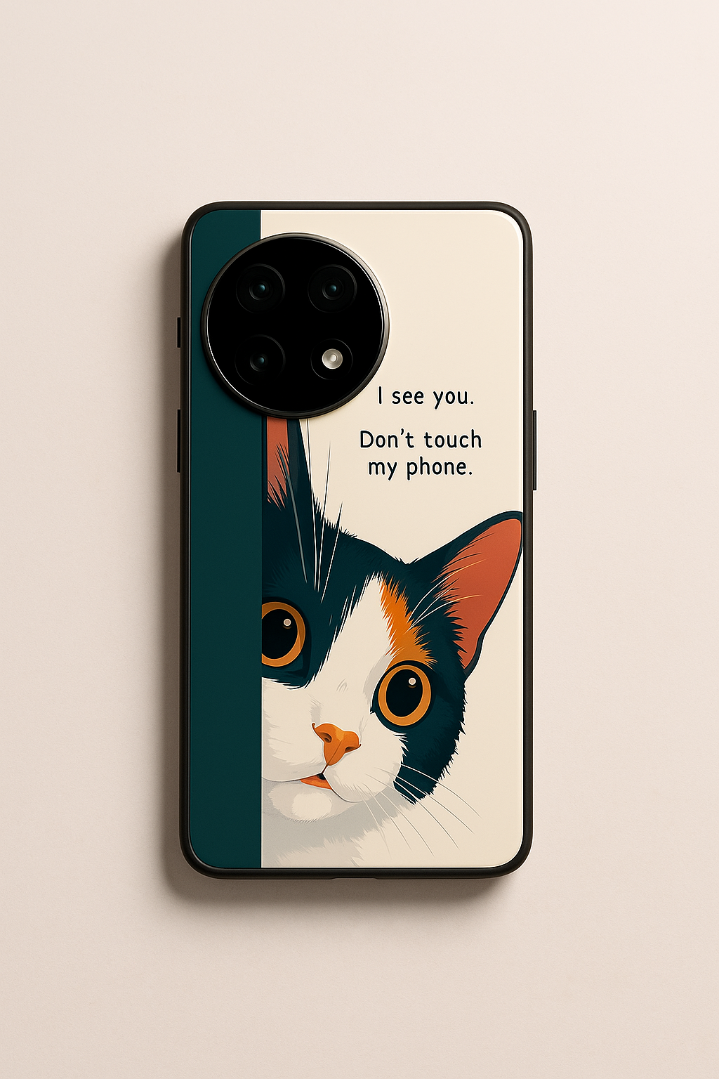 Sassy Cat Glass Back Cover For One Plus 13, 12, 11, 10, Nord Series