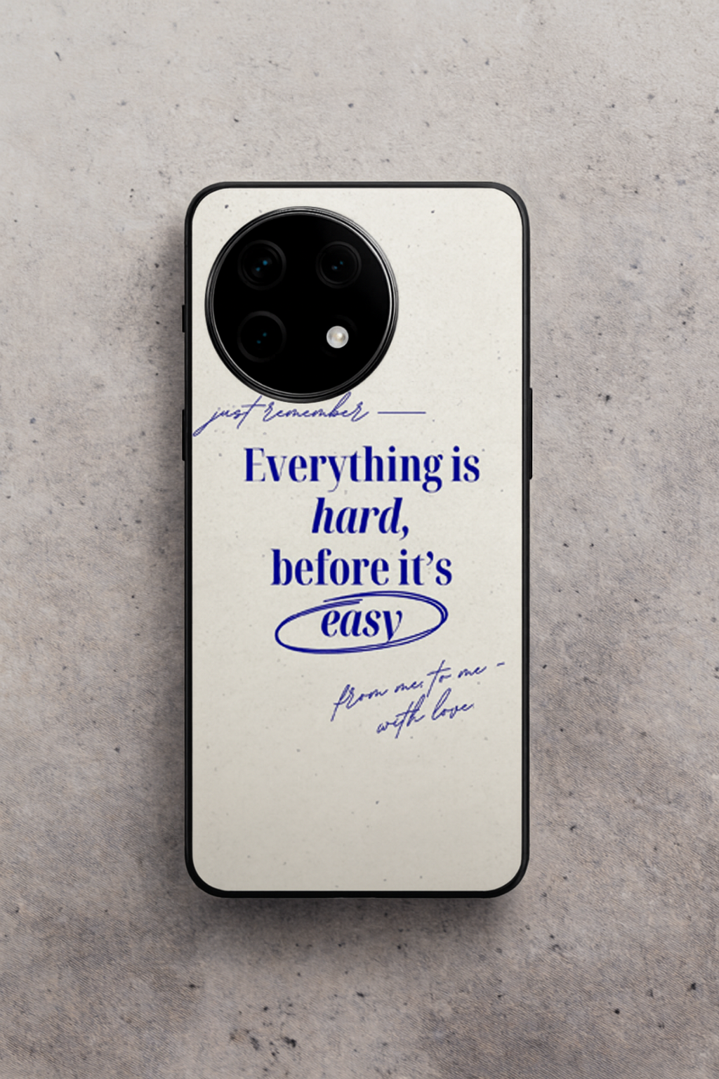 Soft Reminder Glass Back Cover For One Plus 13, 12, 11, 10, Nord Series